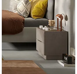 comodino a due cassetti 