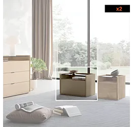 comodino moderno visone