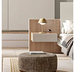 Comodino sospeso, Sequoia honey e Corda Zenzero Shop