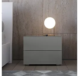 comodino con frontali vetro