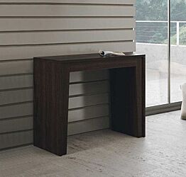 Tavolo, Consolle allungabile in finitura rovere moro, lunghazza massima 3 metri