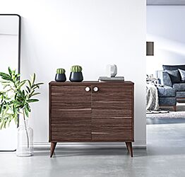 Madia Ankara noce, 2 ante e piedini a cono