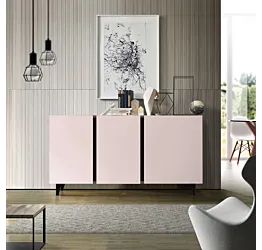 credenza rosa a 3 ante