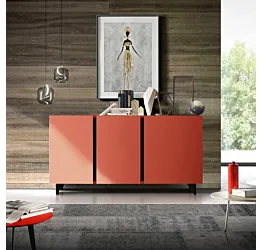 credenza rossa