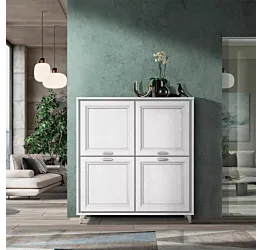 credenza alto bianco frassino