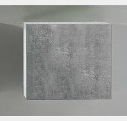 Elemento Cubo Un Anta, Design Moderno, Bianco e Beton