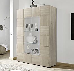 Vetrina di Design Rovere Samoa a due ante