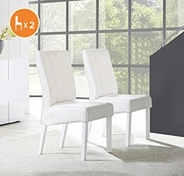 2 Sedie in ecopelle Bianca