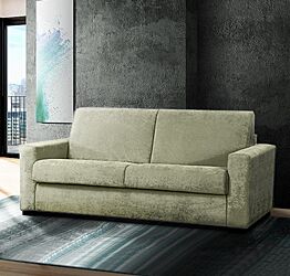 Divano letto Denali, 3 posti sfoderabile, finitura Agave