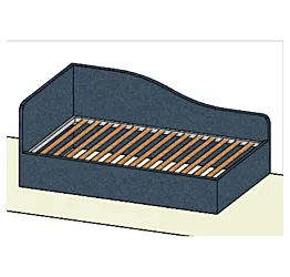 divano in ecopelle avio