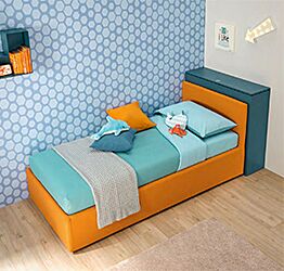 Divano letto imbottito Delta Moretti Compact, tessuto Mango