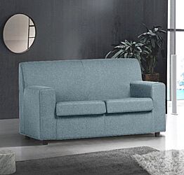 Divano moderno Grigio Cenere a 2 posti, sfoderabile