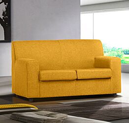 Divano moderno, finitura Corallo a 2 posti, sfoderabile