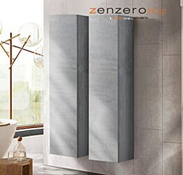 Doppia colonna da bagno sospesa, Beton