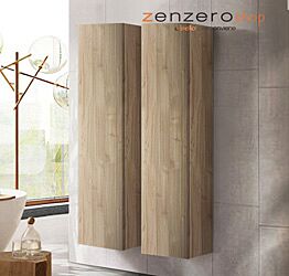 Pensili bagno sospesi, finitura Noce Stelvio