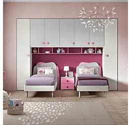 cameretta doppio ponte rosa