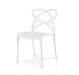 Sedia moderna e di design, bianca