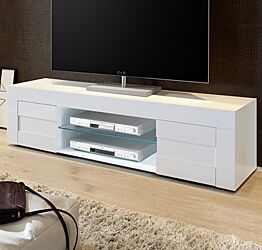 Porta TV moderno a due ante Bianco Lucido