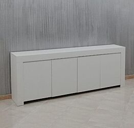 ACQUISTA ANCHE TU Madia laccata bianco opaco a 4 ante con maniglia a gola