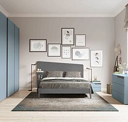 Camere matrimoniali moderne a prezzi bassi, Cadaques e Grigio titanio