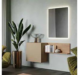 ingresso con specchio retroilluminato