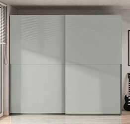 Armadio a 2 ante scorrevoli, finitura Grigio Cenere e Seta Zenzero Shop