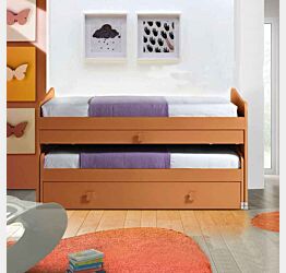 letto salvaspazio arancione