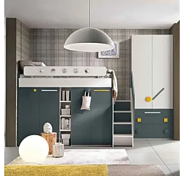 letto soppalco rete abattibile