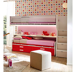Letto a castello con scrivania, Moretti Compact KC508