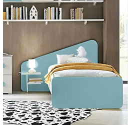 letto moderno celeste