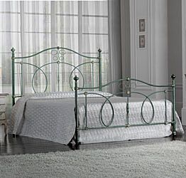 Letti in ferro moderno Nigusil, in Verde decapè