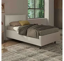 letto ragazzi ecopelle bianca