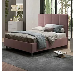 letto velluto rosa antico