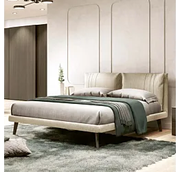 letto beige matrimoniale moderno