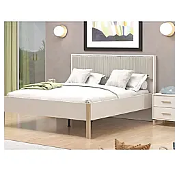 Nuovo letto effetto cannettato stampato in finitura Cashmere e Rovere