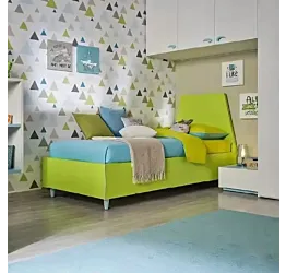 letto singolo moretti verde