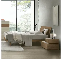 Letto Narciso Tomasella, finitura Noce ambra Zenzero Shop