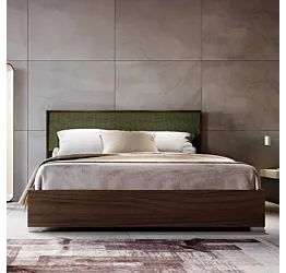 letto legno e tessuto