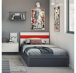 letto rosso e bianco