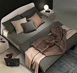 Letto matrimoniale Rovere dorian con testata squadrata 