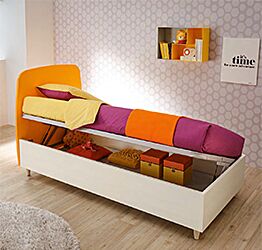 Lettino Cardy con meccanismo contenitore laterale, Moretti Compact 