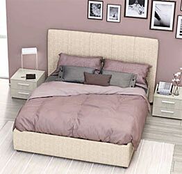 Letto in tessuto finitura Desert