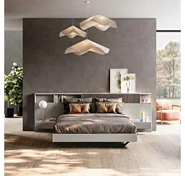 letto con librerie in testata