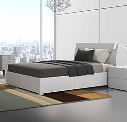 Letti da una piazza e mezza per ragazzi, letto Ghiandaia in finitura Larice bianco