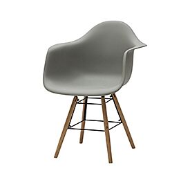 Sedia di Design con gambe in Legno, seduta ergonomica - grigia Zenzero Shop