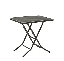 Tavolino in metallo con foro centrale, 72x72x72 h cm, Antracite