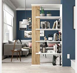 libreria bifacciale rovere