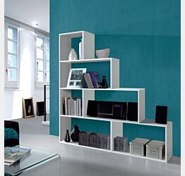 libreria bianca da parete