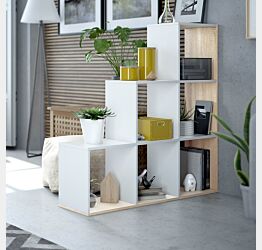 libreria divisoria bifacciale rovere