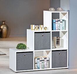 Libreria sei vani quadrati / bianco 